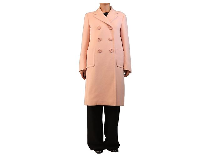 Prada Pink double-breasted coat - size UK 10
