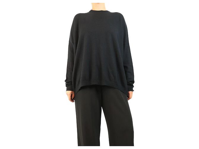 Autre Marque Schwarzer Kaschmirpullover - Größe L