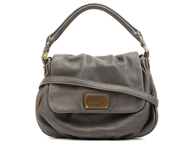 Marc by Marc Jacobs  mala 2-Way Classic Q em couro cinza