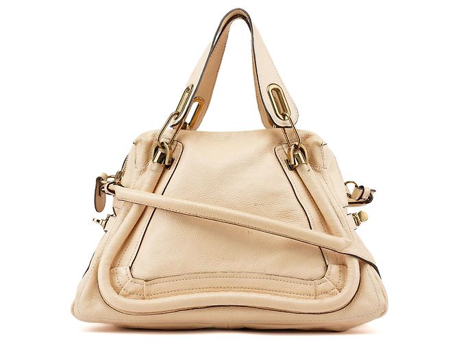 Chloé Bolsa de Ombro 2-Way Paraty em couro bege