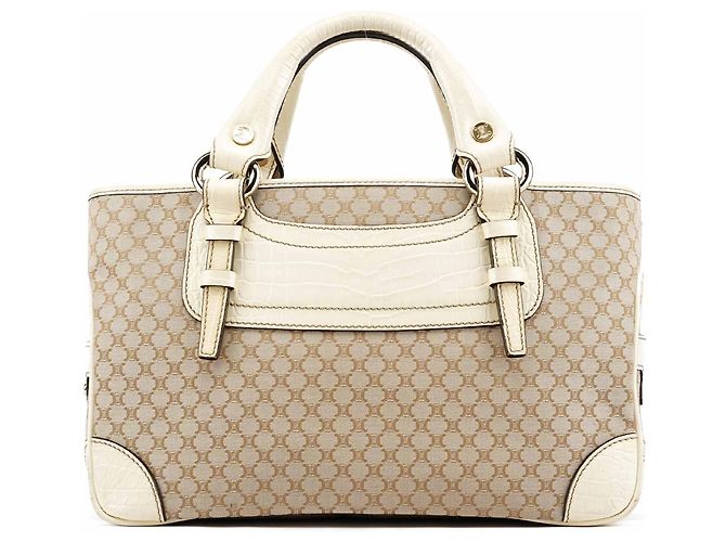 Céline Sac cabas Boogie en cuir monogramme beige