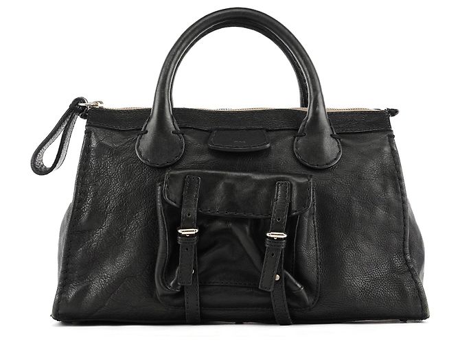 Chloé Borsa Tote Edith in pelle nera