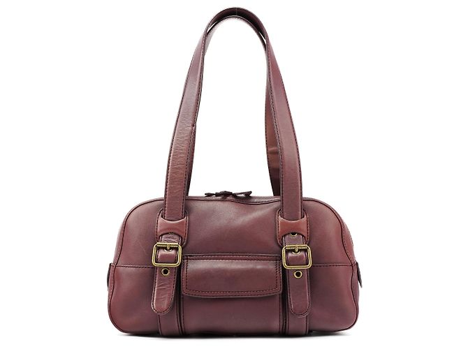 Marc Jacobs Bolsa Bowling em couro roxo com fivela