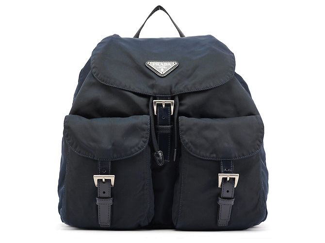 Prada Mochila B2811F Navy Tessuto Vela Backpack