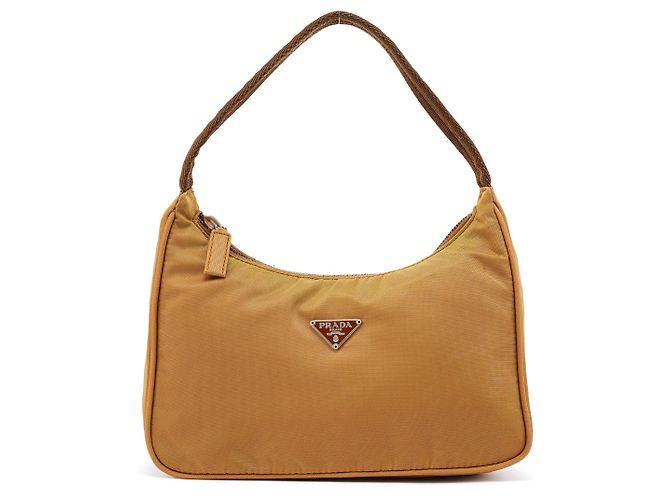 Prada Borsa Mini Hobo MV515 Beige Tessuto