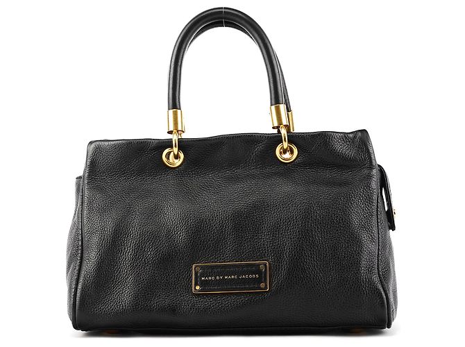 Marc by Marc Jacobs Bolsa Bowling em pele granulada preta