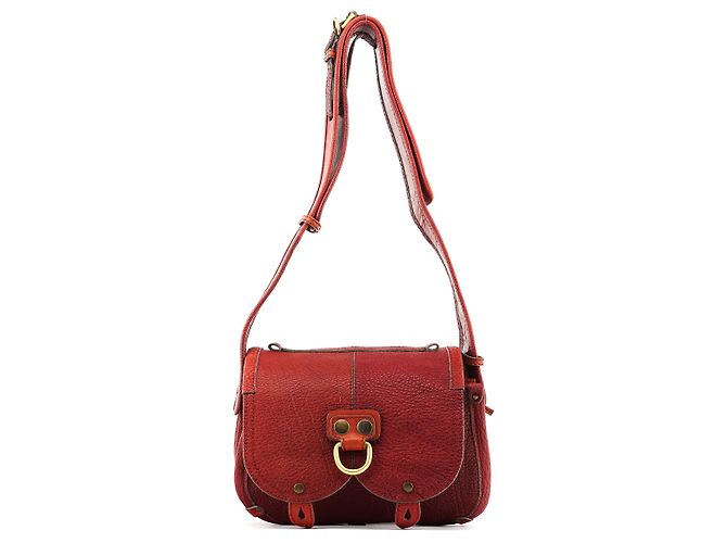 Chloé Fall 2005 Red Grained Leather Saddle Shoulder Bag