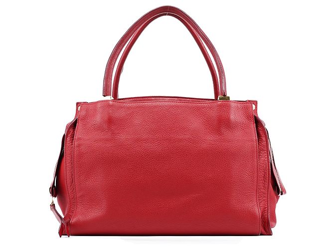 Bolsa tote Chloé em couro vermelho