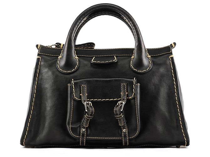 Chloé Sac cabas Edith en cuir noir