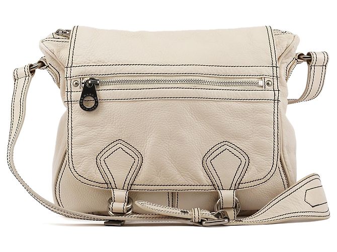 Marc by Marc Jacobs Bolsa de ombro multi-bolsos em couro marfim