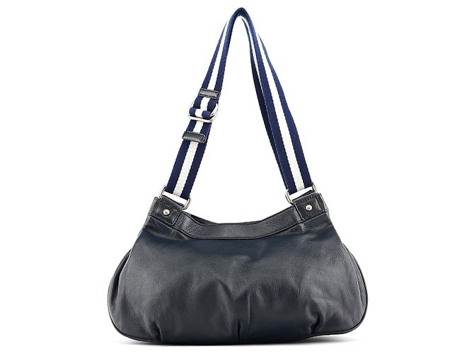 Marc Jacobs Navy Leather Striped Handle 2-Way Bag