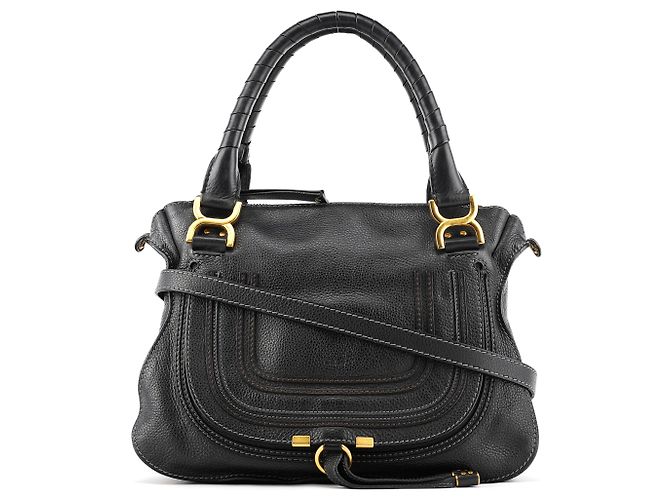 Chloé Borsa Marcie 2-Way in pelle nera