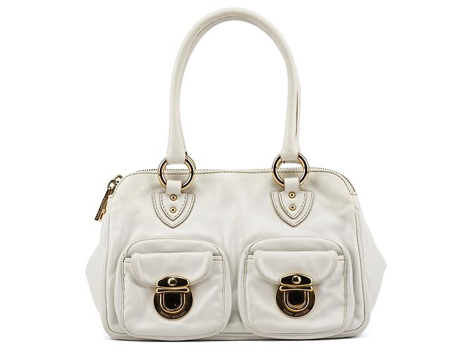 Marc Jacobs Sac Cabas Blake en Cuir Blanc