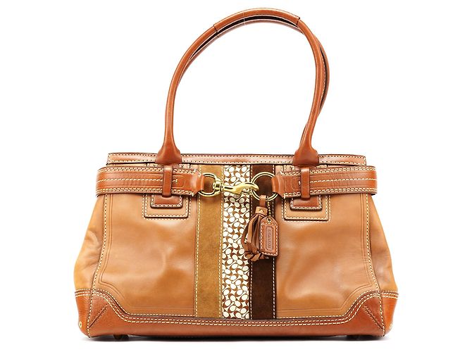 Coach 10552 Sac cabas Hamptons en cuir tan
