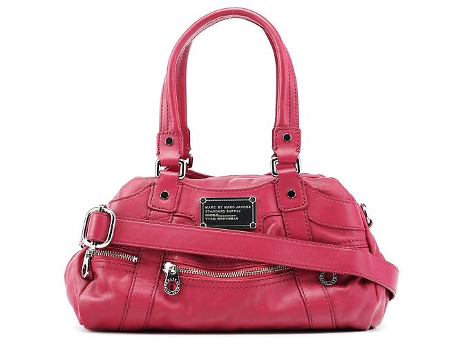 Marc by Marc Jacobs Bolsa 2-Way de couro rosa com múltiplos bolsos
