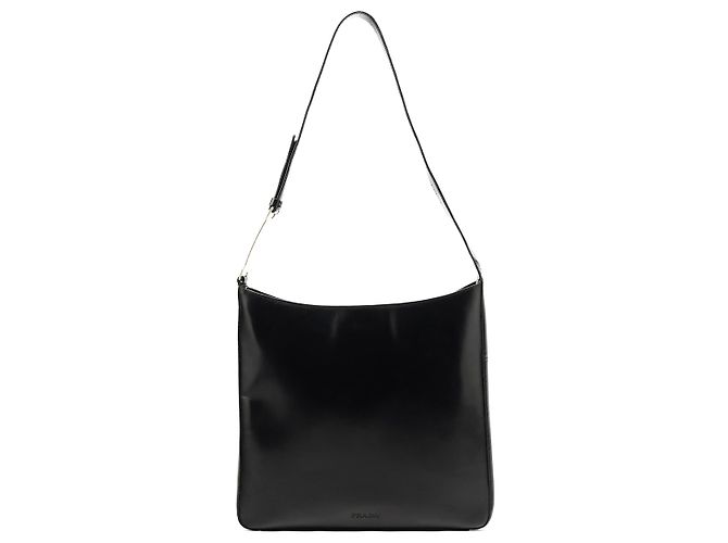 Prada Borsa a tracolla 1998 in pelle Vitello nera