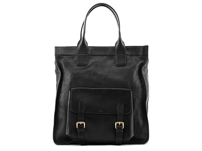 Chloé Borsa Tote Edith in pelle nera