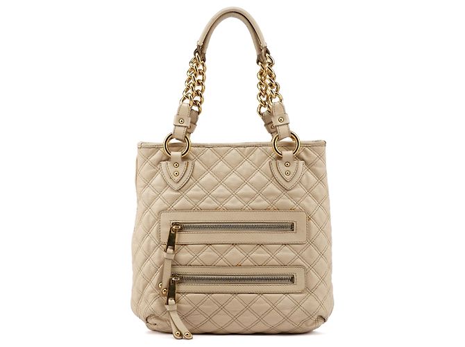 Marc Jacobs  mala Tote de couro acolchoado marfim