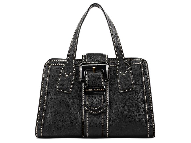 Marc Jacobs  mala de couro granulado preto com fivela