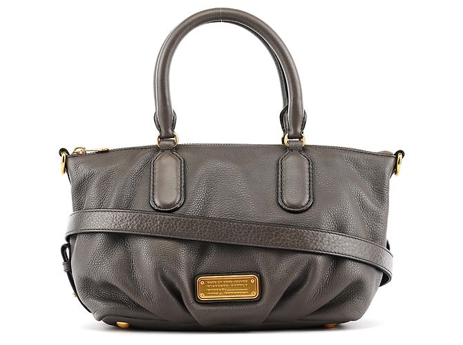 Marc by Marc Jacobs Bolsa 2-Way Classic Q em couro cinza