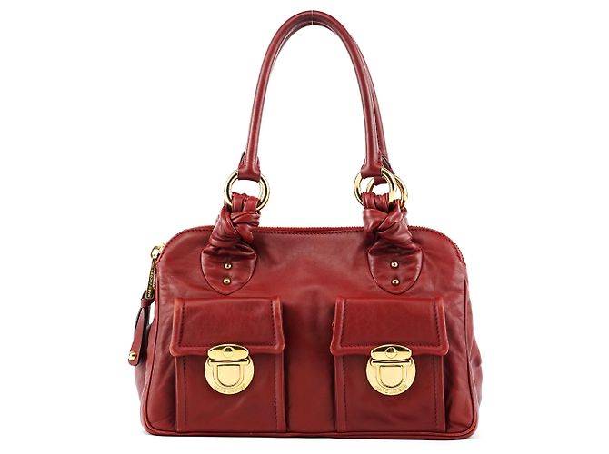 Marc Jacobs Mala Tote Blake multi-bolsos em pele Borgonha