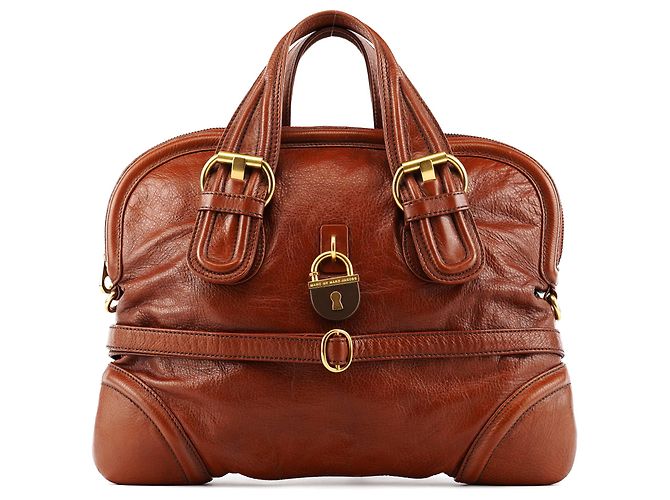 Marc by Marc Jacobs Sac cabas 2-Way en cuir marron avec cadenas