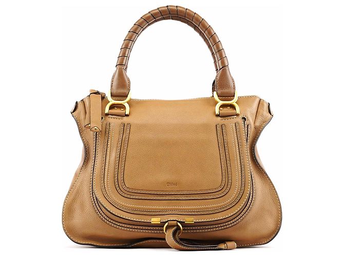 Chloé Borsa a tracolla Marcie in pelle marrone chiaro