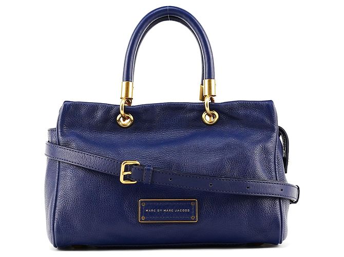 Marc by Marc Jacobs Borsa Bowling Classic 2-Way in pelle blu