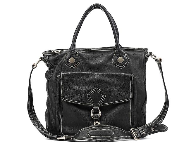 Marc by Marc Jacobs Borsa 2-Way con tasca in pelle nera