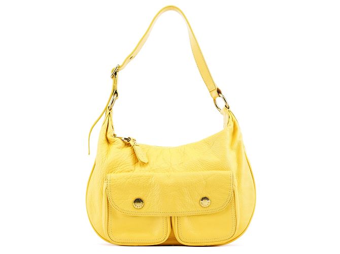 Marc Jacobs Borsa a tracolla con tasca in pelle gialla