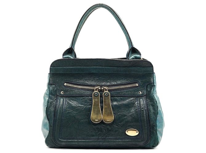 Sac Chloé Bay en cuir bleu sarcelle
