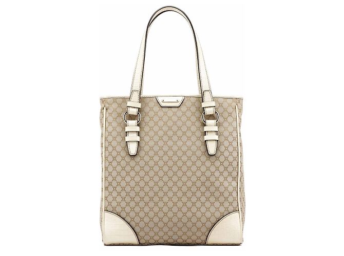 Céline Borsa Tote Monogram Beige White