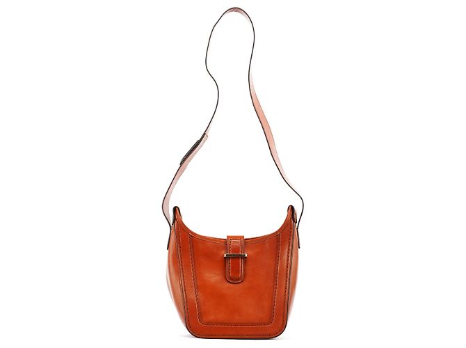 Chloé Bolsa de ombro em couro castanho claro com fivela
