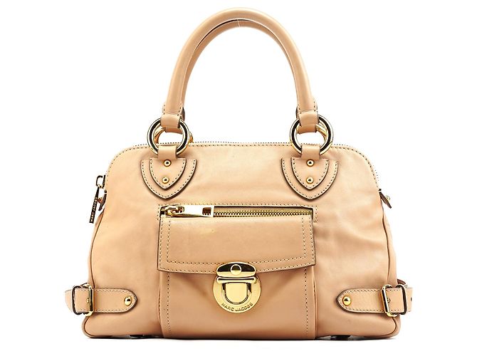 Marc Jacobs Beige Lederhandtasche mit oberem Griff