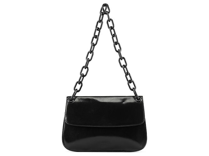 Prada Bolsa de Ombro Swing 1996 em Vitello Preta