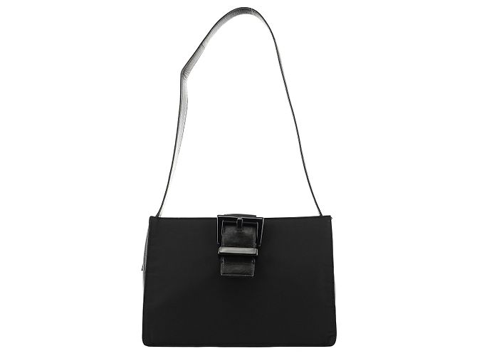 Prada Borsa a tracolla Black Tessuto Vitello Nylon