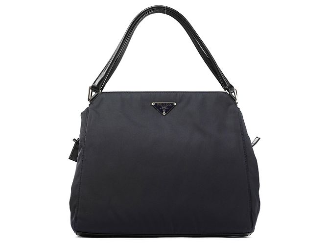 Prada Bolsa de Ombro Chic em Nylon Tessuto Roxo