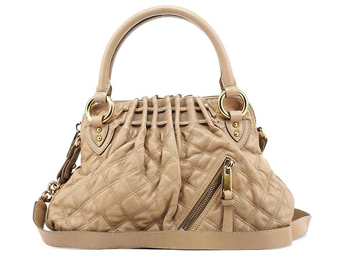 Marc Jacobs Bolsa 2-Way Stam em couro acolchoado bege