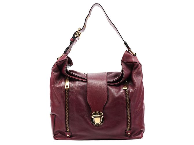 Marc Jacobs Bolsa de ombro em couro roxo com fivela