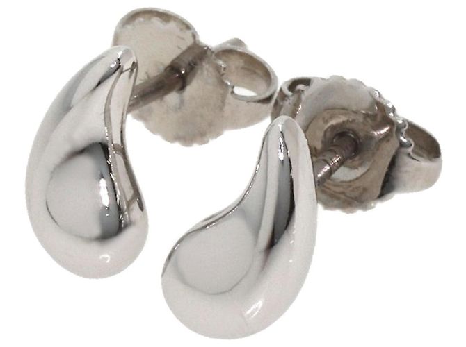 Autre Marque Pendientes de botón Teardrop en platino Tiffany & Co.