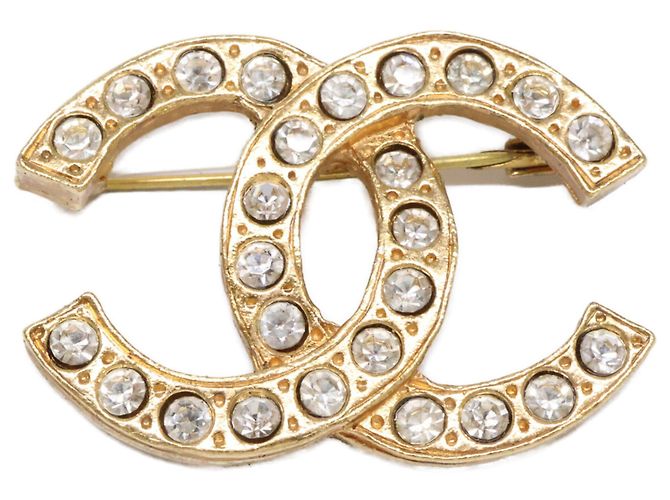 Broche Chanel Coco Mark com Strass