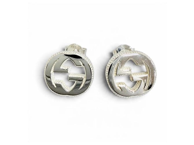 Orecchini Gucci 479227 AG925 Interlocking G Stud Earrings