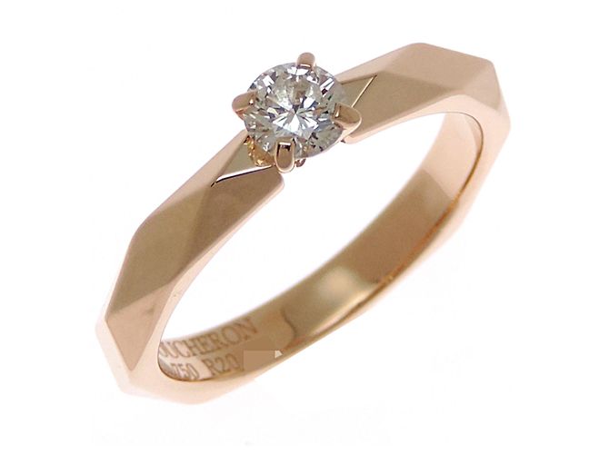 Anel Aliança Boucheron Ouro Rosa e Diamantes