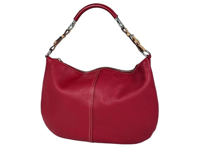 Prada Red Leather Shoulder Bag