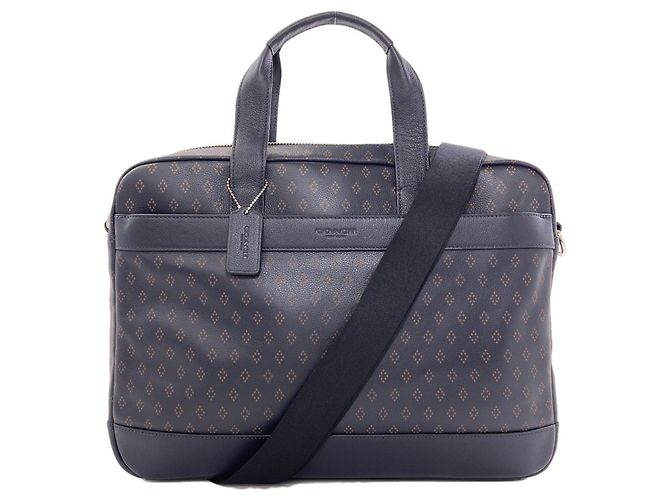 Coach Navy Leather Briefcase