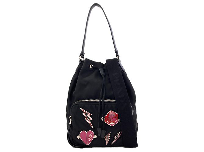 Borsa a mano 2-Way Prada Badge Heart Lightning