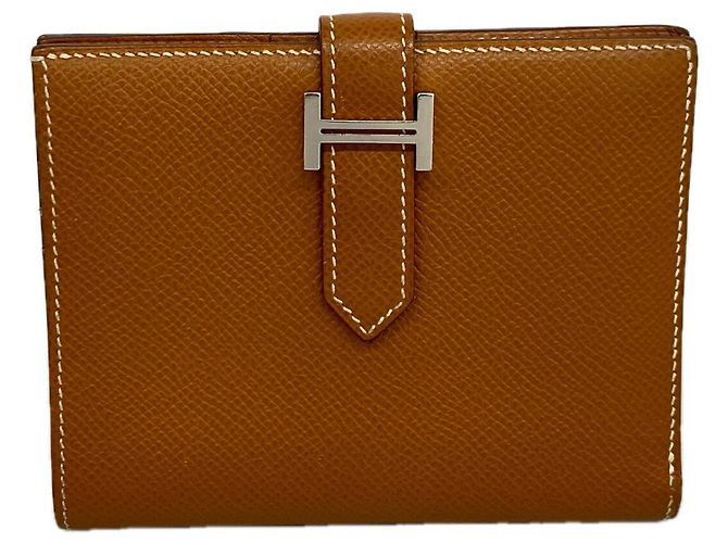 Béarn Hermès Hermes Bearn Compact Wallet in Gold