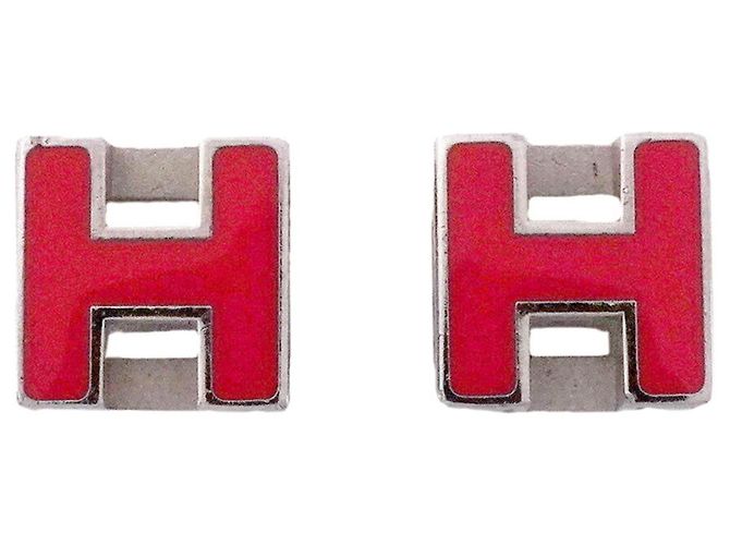 Hermès Pendientes de metal Hermes Cage d'H