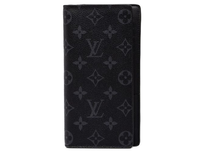 Louis Vuitton Monogram Eclipse Portefeuille Brazza Long Wallet
