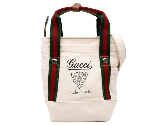 Bolsa Gucci em tela e couro